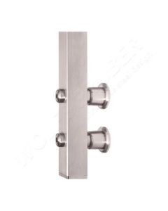 Paire de fixation murale pour poteau réglable inox 304 brossé