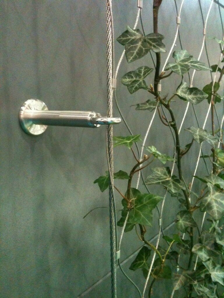 1 Ensembles de treillis métalliques pour plantes grimpantes à l'extérieur,  fixation en acier inoxydable 316, kit de treillis en fil de fer mural vert  A